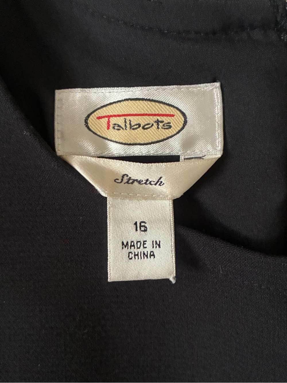 Talbots Black Sleeveless Ponte Fabric Fit-and-Flare Dress - Picture 2 of 10